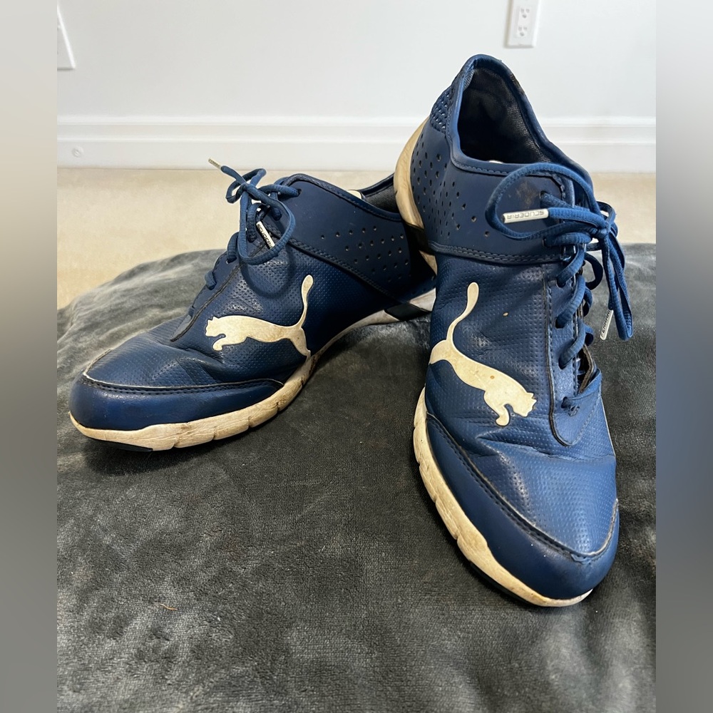 Puma Ferrari Men's Navy and White sneakers